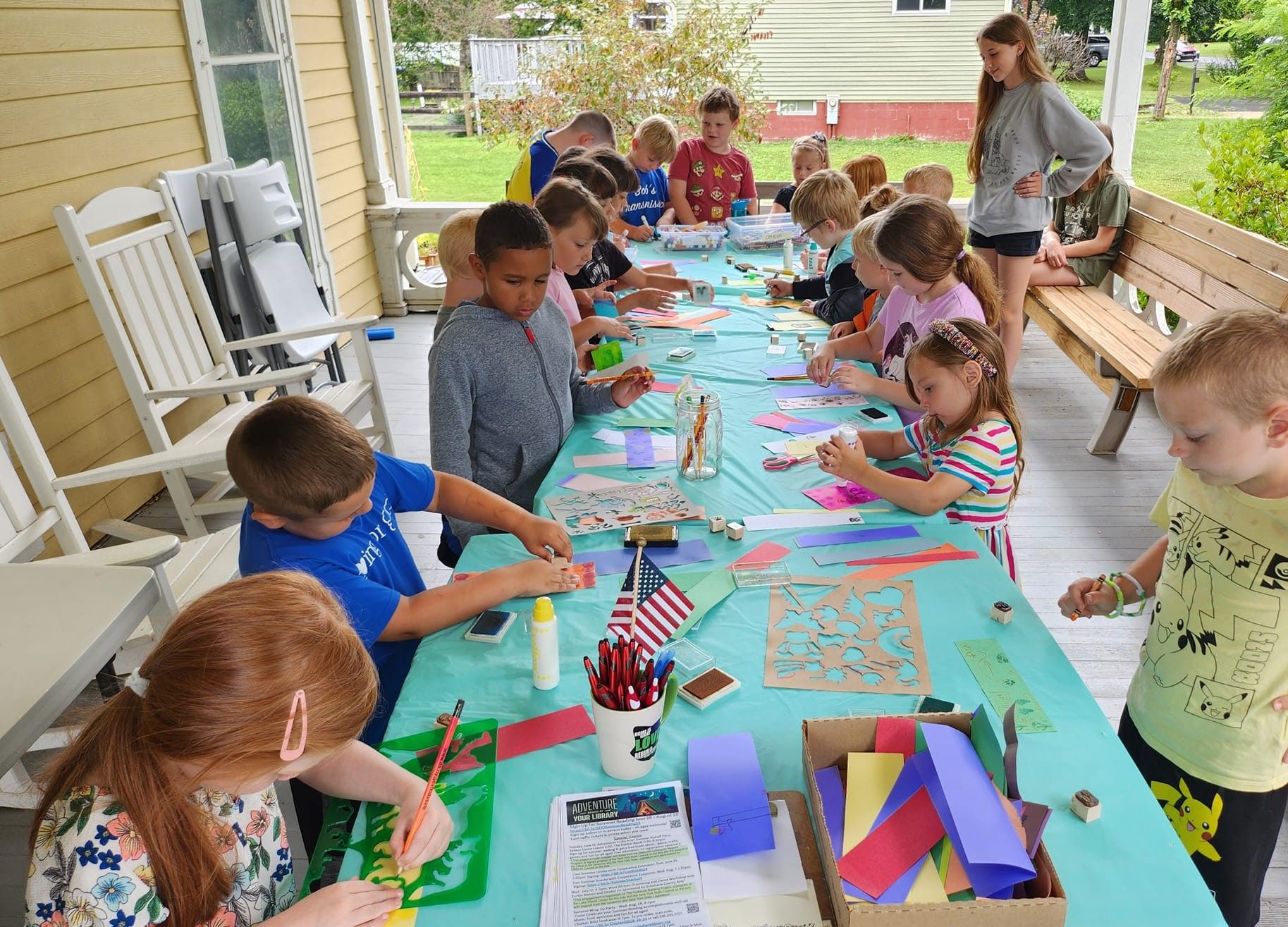 Schoharie Free Library Kids Crafts on the Porch