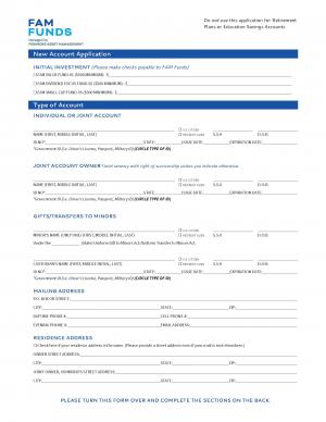 New Individual or Joint Account Application