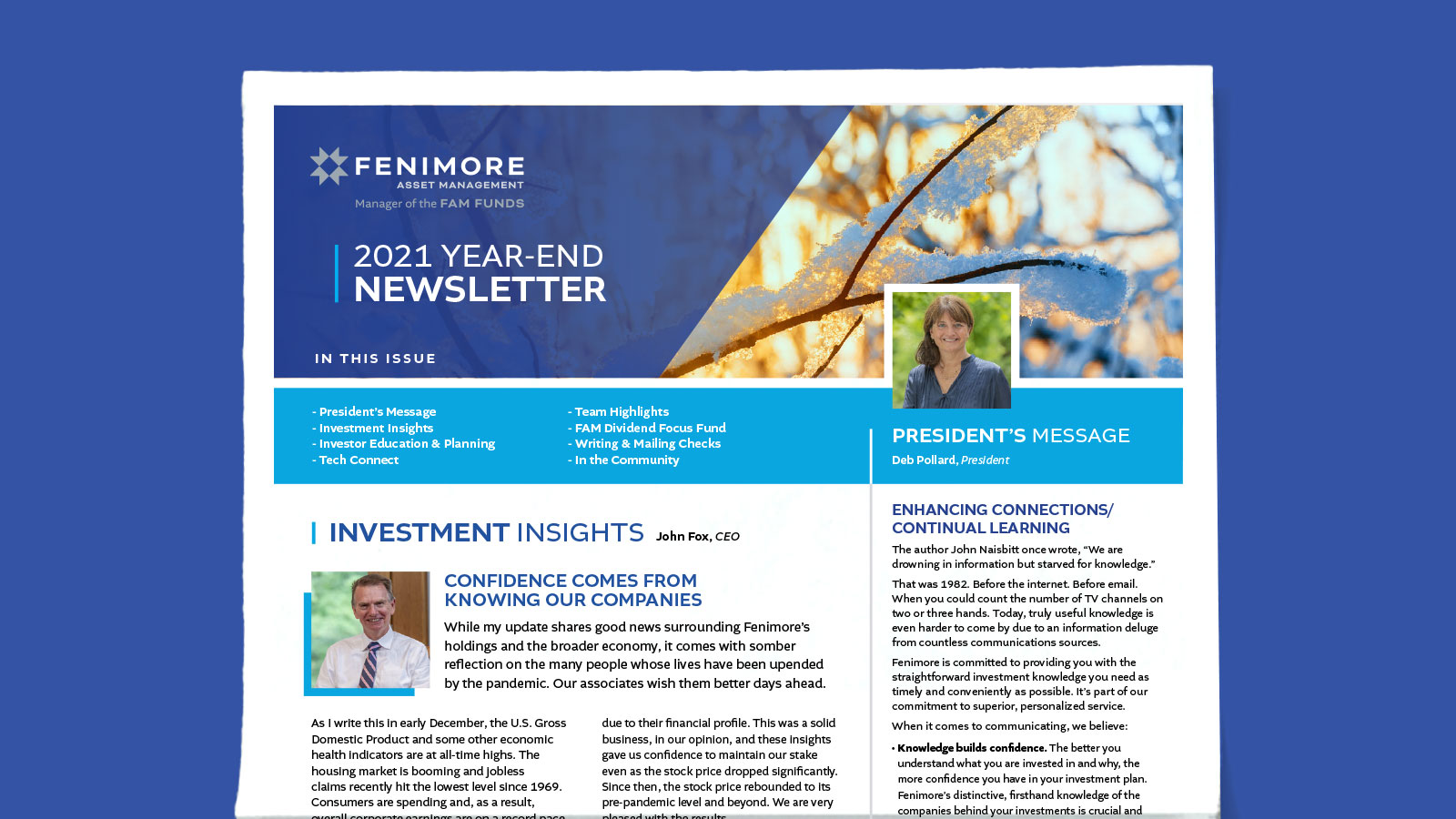 Fenimore’s 2021 Year-End Newsletter