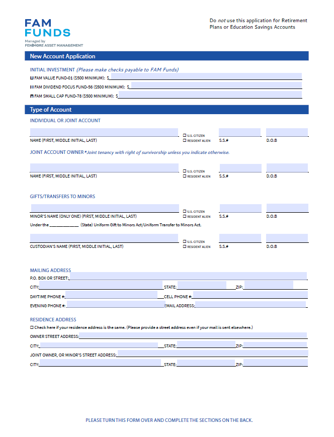 New Individual or Joint Account Application