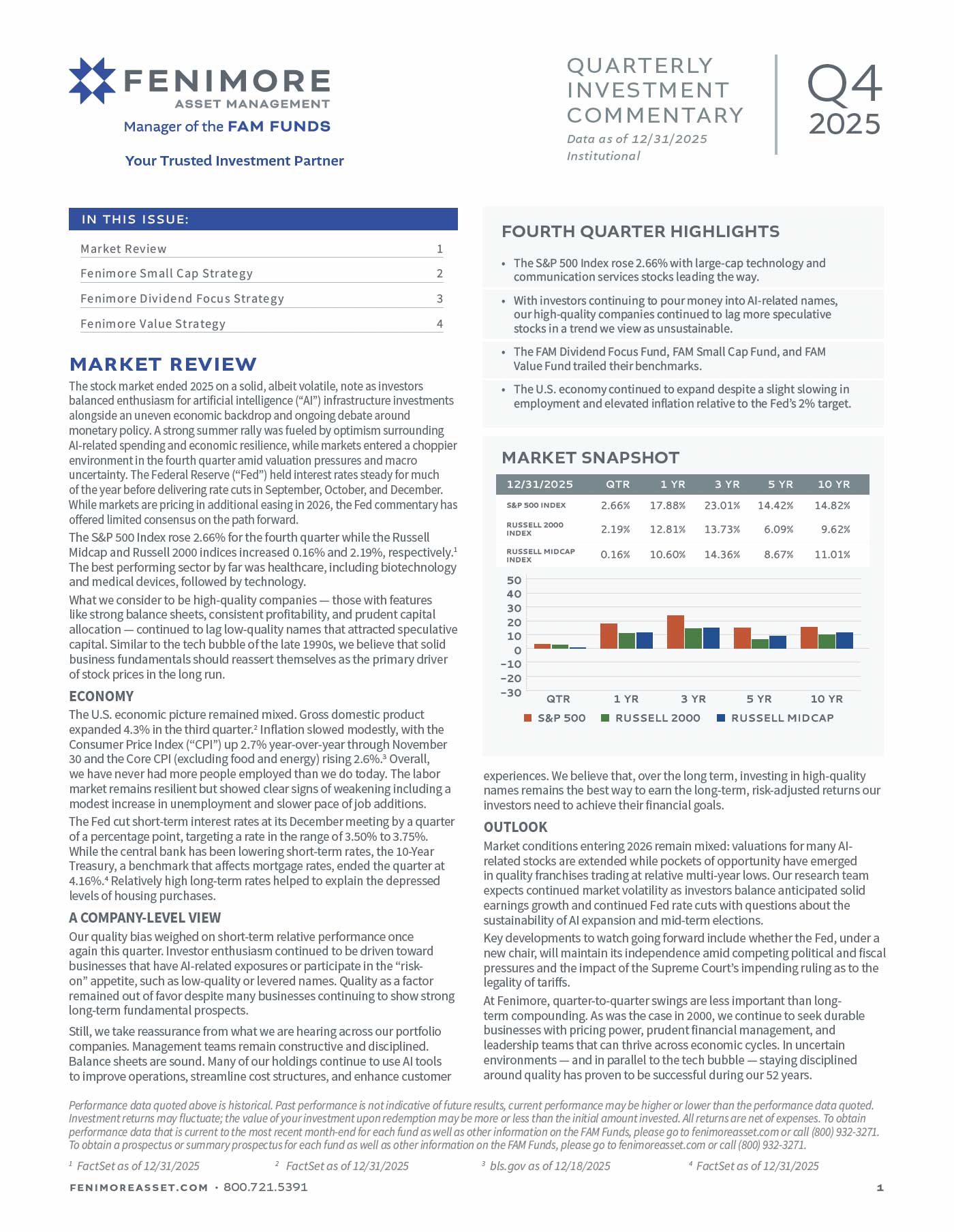 Fenimore Quarterly Investment Commentary Q4 2025